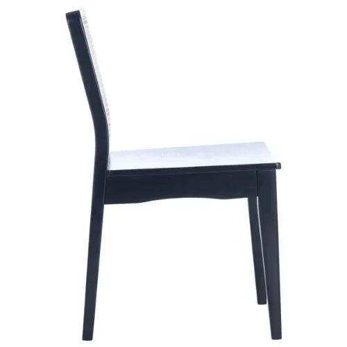 Benicio Rubberwood Dining Chair in Black (Set of 2) - The Mayfair Hall