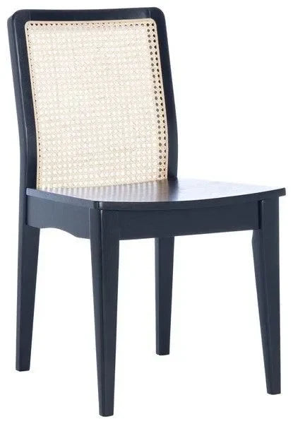 Benicio Rubberwood Dining Chair in Black (Set of 2) - The Mayfair Hall