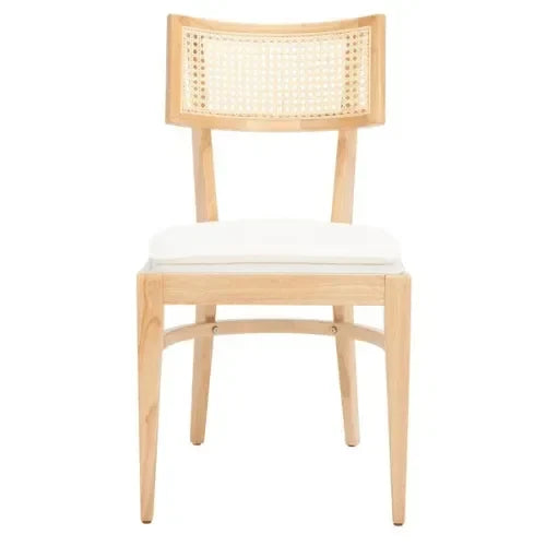 Galway Rubberwood Dining Chair in Natural with Cushion - The Mayfair Hall