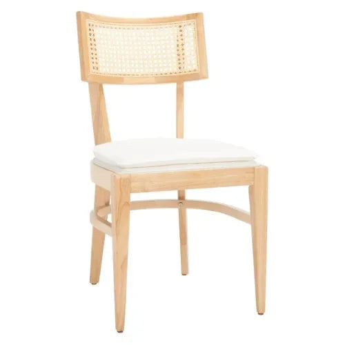 Galway Rubberwood Dining Chair in Natural with Cushion - The Mayfair Hall