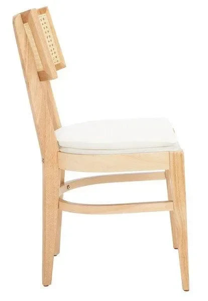 Galway Rubberwood Dining Chair in Natural with Cushion - The Mayfair Hall