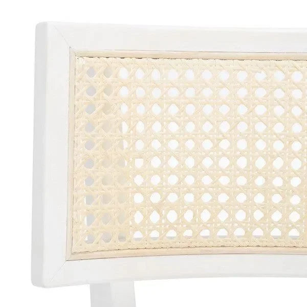 Galway Rubberwood Dining Chair in White with Cushion - The Mayfair Hall