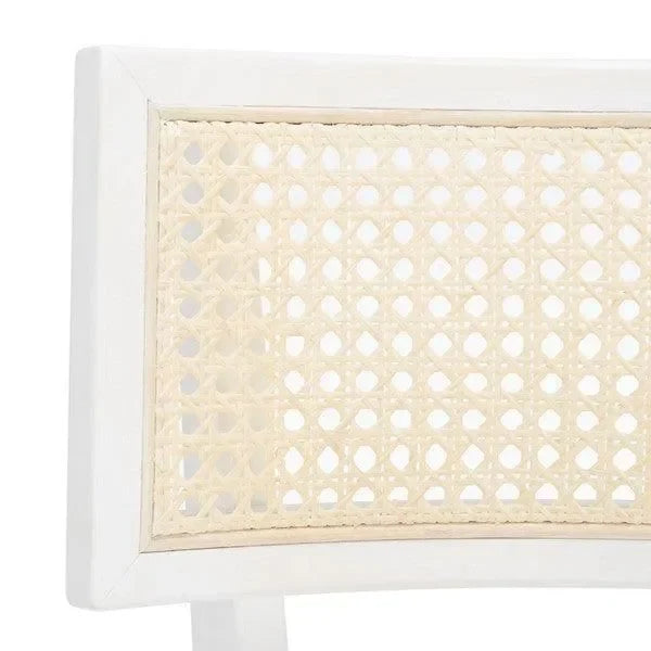 Galway Rubberwood Dining Chair in White with Cushion - The Mayfair Hall