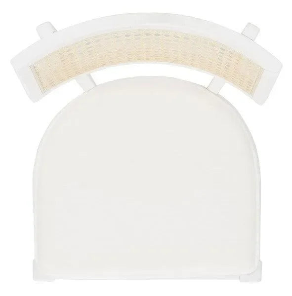 Galway Rubberwood Dining Chair in White with Cushion - The Mayfair Hall