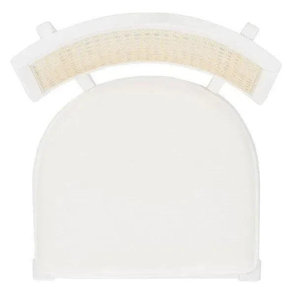 Galway Rubberwood Dining Chair in White with Cushion - The Mayfair Hall