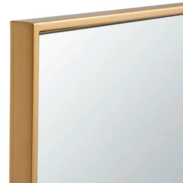 Harlon Wood and Metal Mirror in Brass - The Mayfair Hall