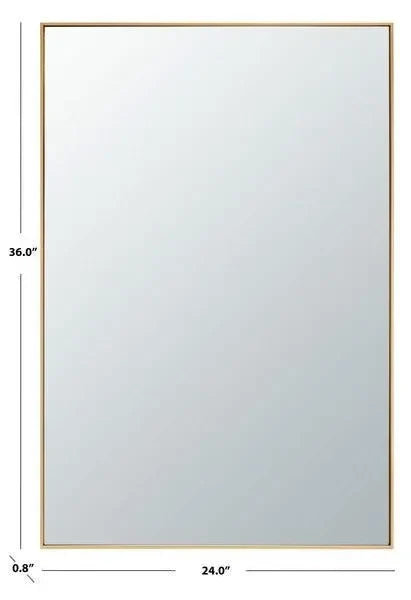 Harlon Wood and Metal Mirror in Brass - The Mayfair Hall