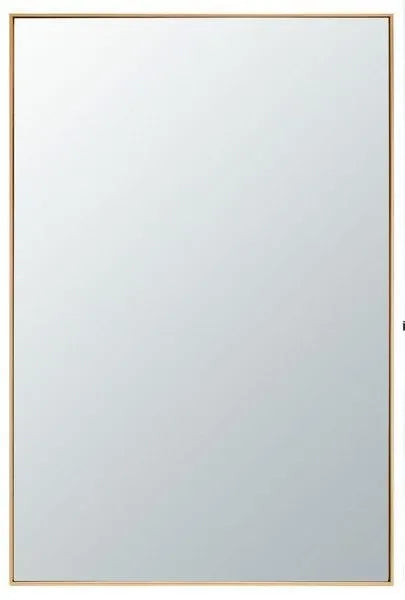 Harlon Wood and Metal Mirror in Brass - The Mayfair Hall