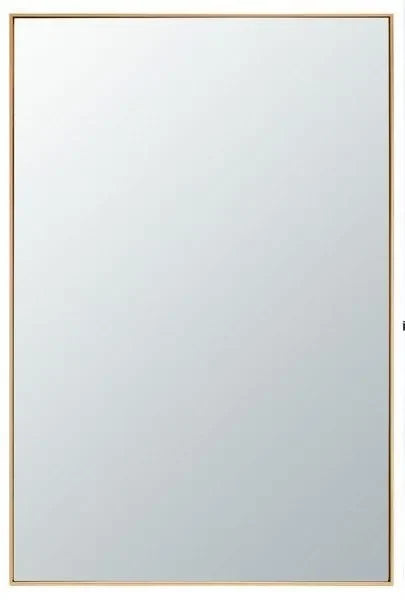 Harlon Wood and Metal Mirror in Brass - The Mayfair Hall