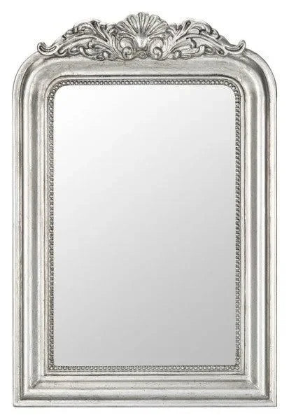 Wenda Wood Mirror in Antique Silver - The Mayfair Hall