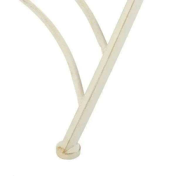 Belen Iron Bistro Set in Pearl White (3 Piece) - The Mayfair Hall