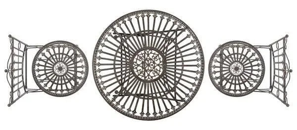 Belen Iron Bistro Set in Black Rust (3 Piece) - The Mayfair Hall