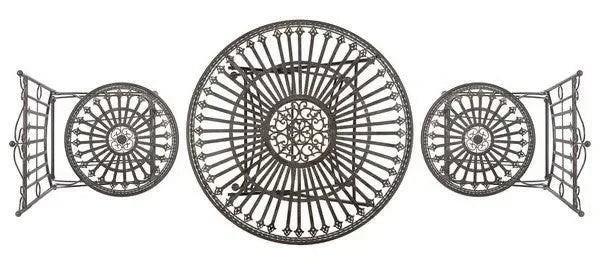 Belen Iron Bistro Set in Black Rust (3 Piece) - The Mayfair Hall