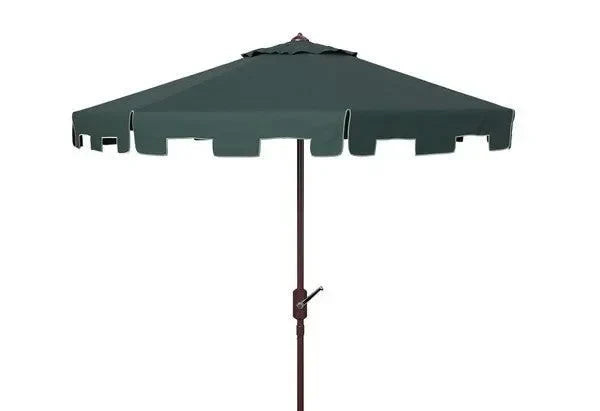 Zimmerman Polyester Crank Market Umbrella in Dark Green (11 ft) - The Mayfair Hall
