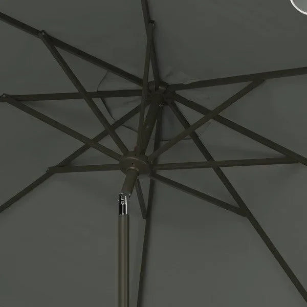 Venice Polyester Crank Umbrella in Gray (11 ft) - The Mayfair Hall
