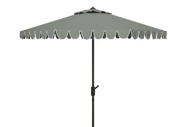Venice Polyester Crank Umbrella in Gray (11 ft) - The Mayfair Hall