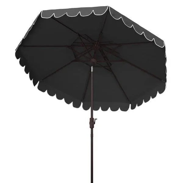 Venice Polyester Crank Umbrella in Gray with Double Top (9 ft) - The Mayfair Hall