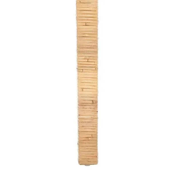 Civility Mahagony Wood Sofa Bench in Natural and White with Rattan Webbing - The Mayfair Hall