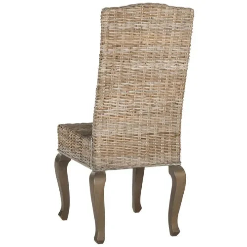 Milos Rattan Dining Chair in Gray - The Mayfair Hall