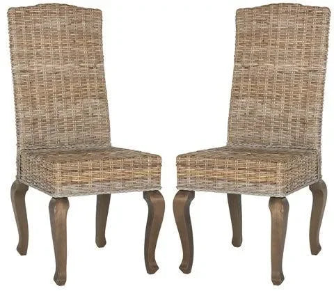 Milos Rattan Dining Chair in Gray - The Mayfair Hall