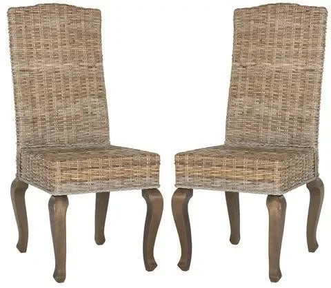 Milos Rattan Dining Chair in Gray - The Mayfair Hall