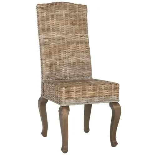 Milos Rattan Dining Chair in Gray - The Mayfair Hall