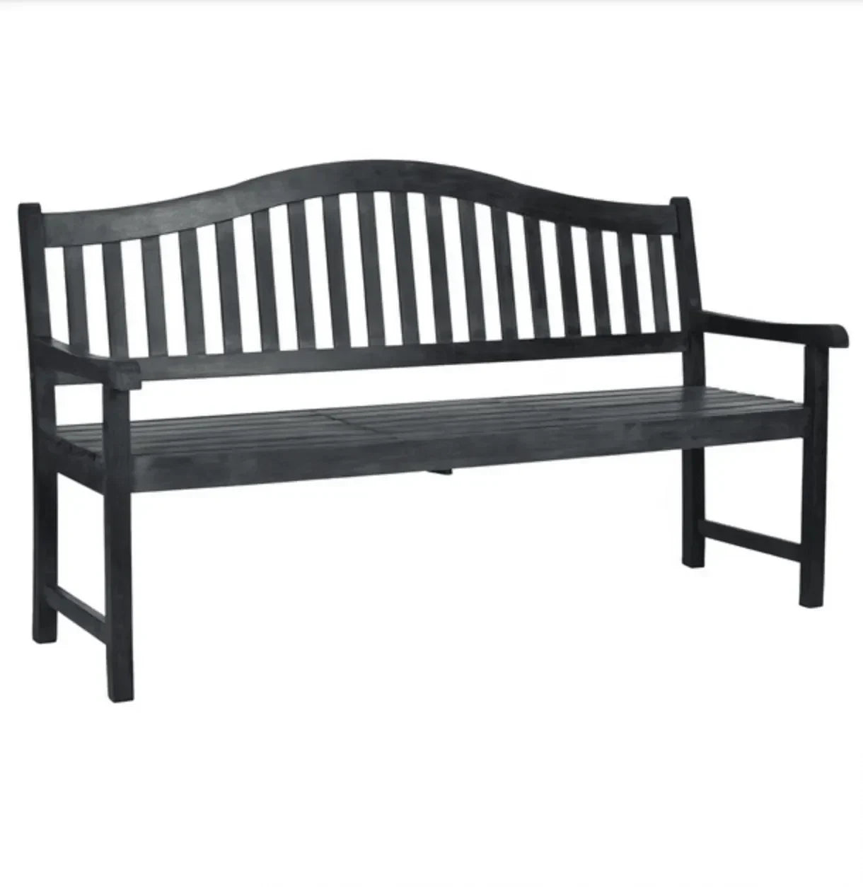 Mischa Acacia Wood Garden Bench in Dark Slate Gray - The Mayfair Hall