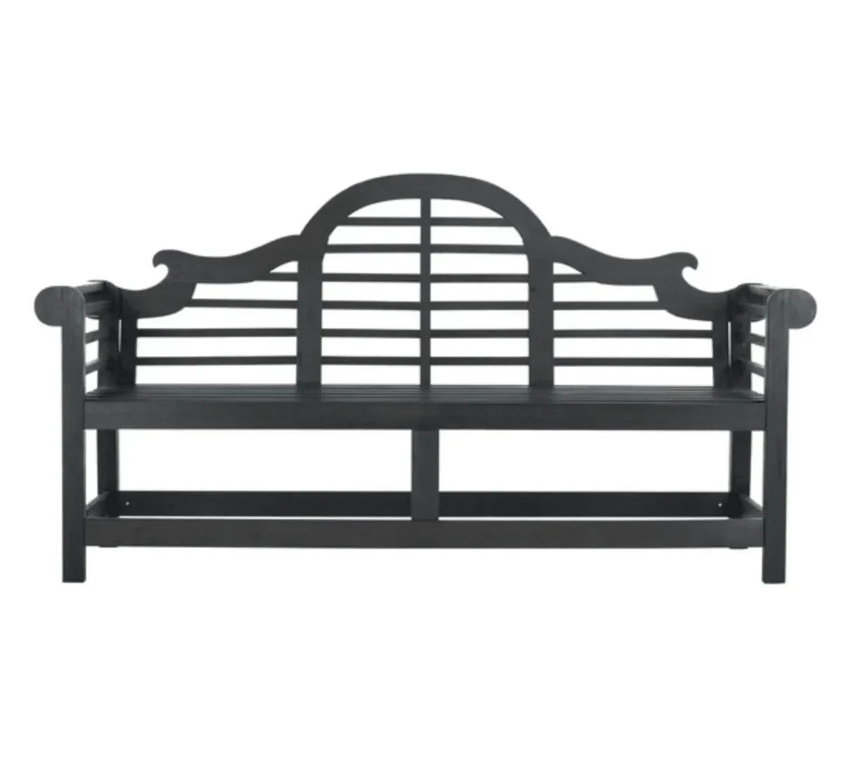 Khara Acacia Wood Garden Bench in Dark Slate Gray - The Mayfair Hall