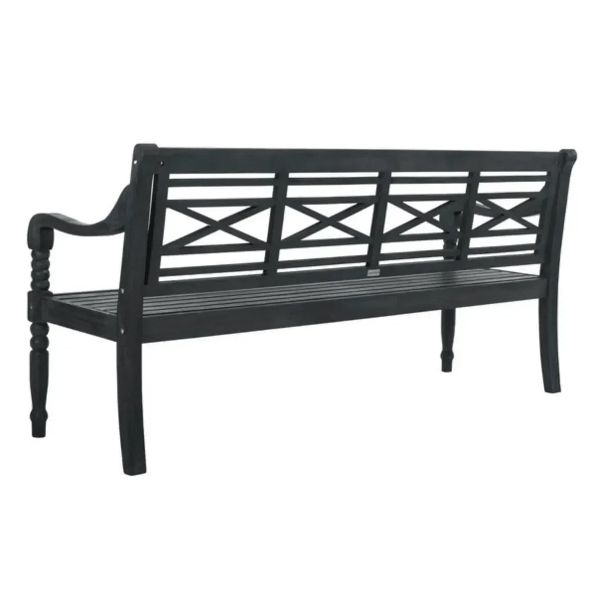 Karoo Acacia Wood Garden Bench in Dark Slate Gray - The Mayfair Hall