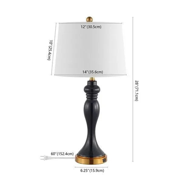 Cayson Glass Table Lamp in Navy - The Mayfair Hall