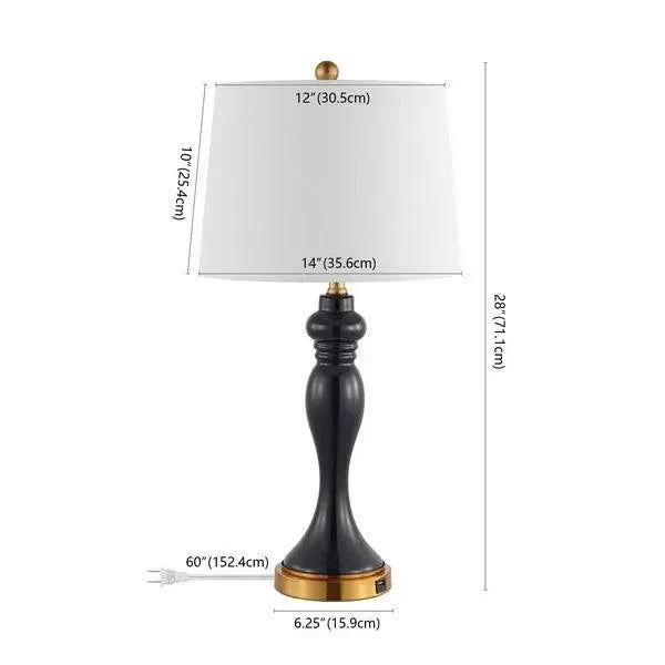 Cayson Glass Table Lamp in Navy - The Mayfair Hall
