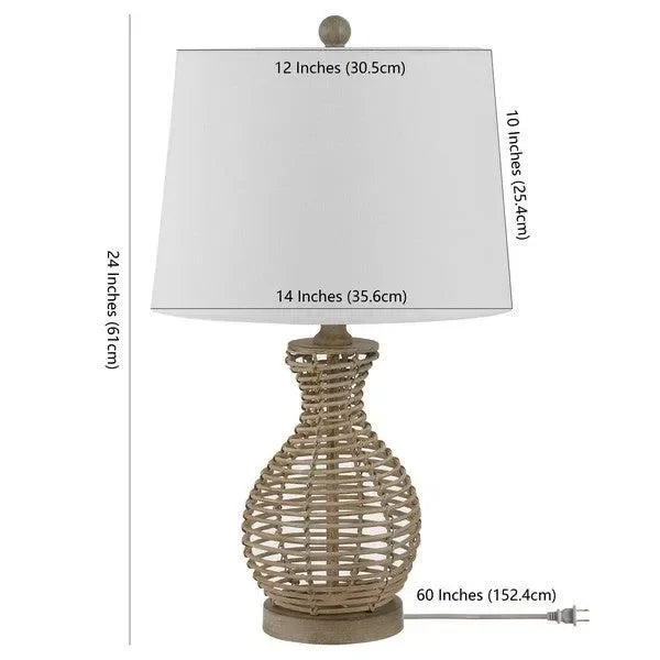 Flora Seagrass Table Lamp in Natural - The Mayfair Hall