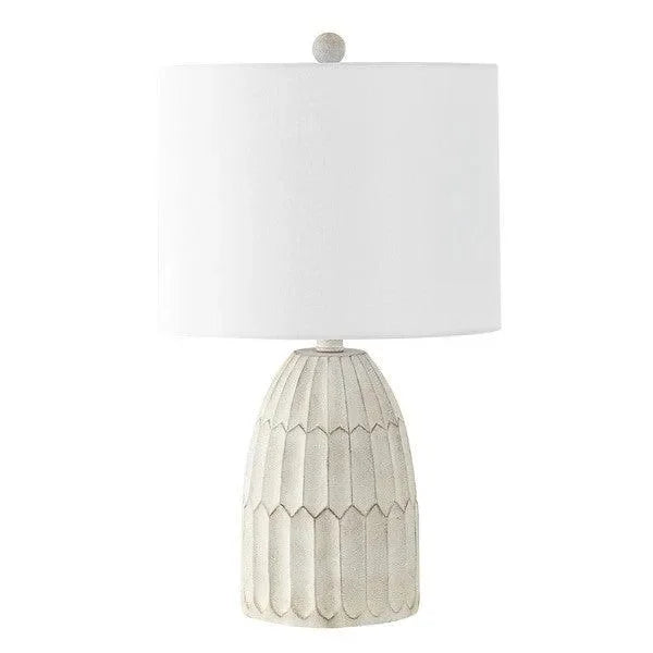 Ronken Resin Table Lamp in White - The Mayfair Hall