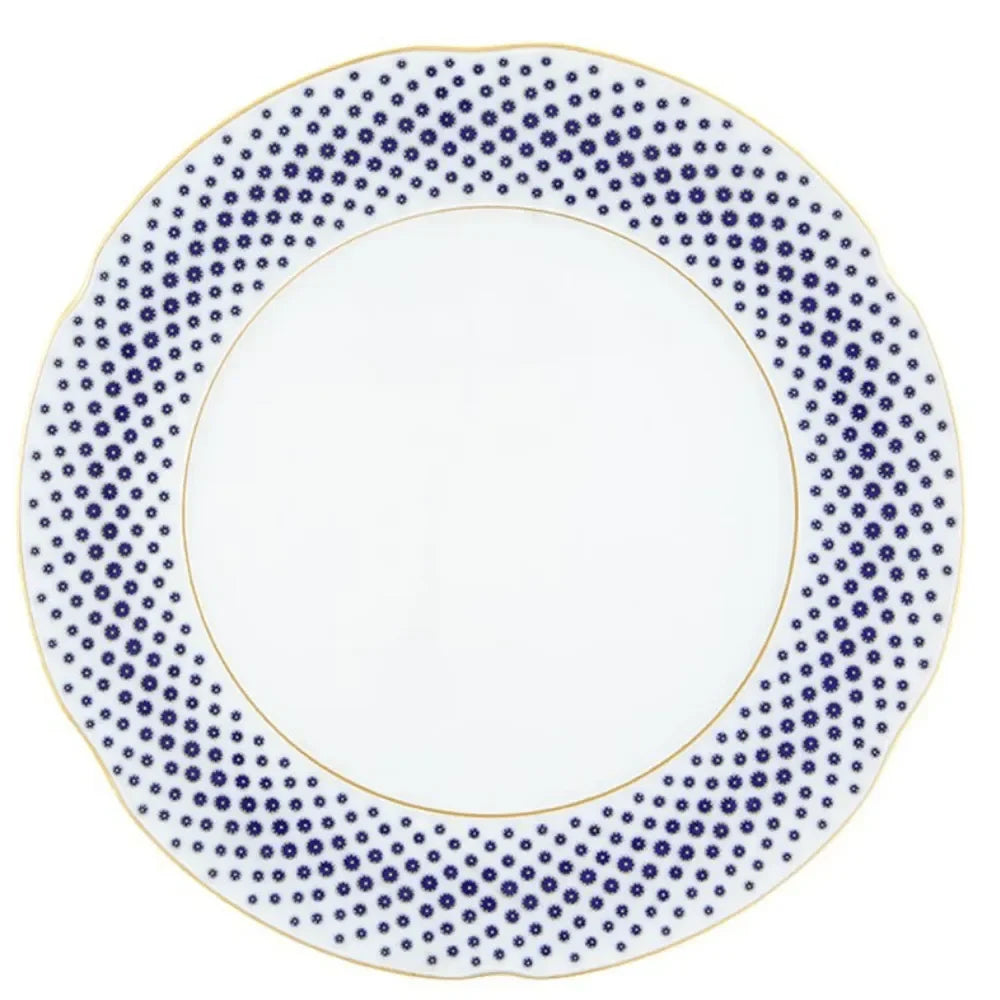 Constellation d'Or Dinner Plate in White and Blue (Set of 4) - The Mayfair Hall