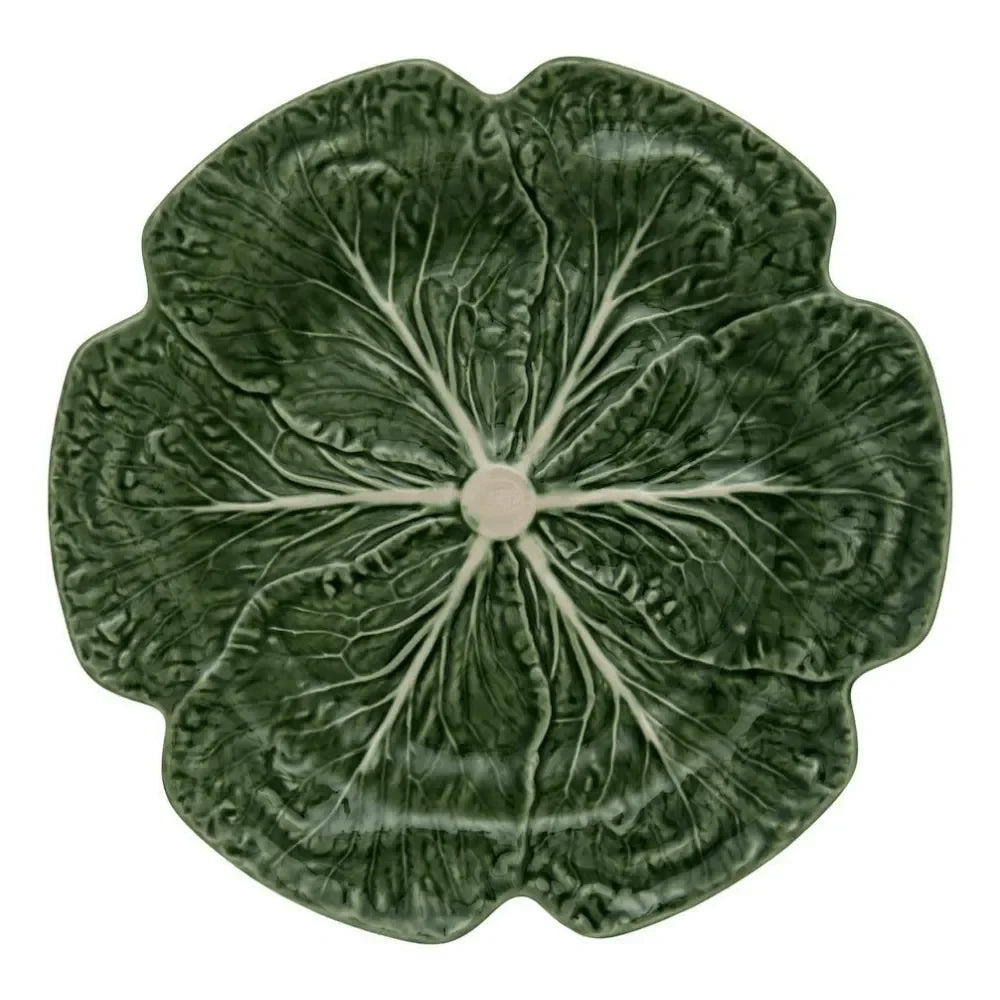 Cabbage Earthenware Charger Plate in Green (Set of 2) - The Mayfair Hall