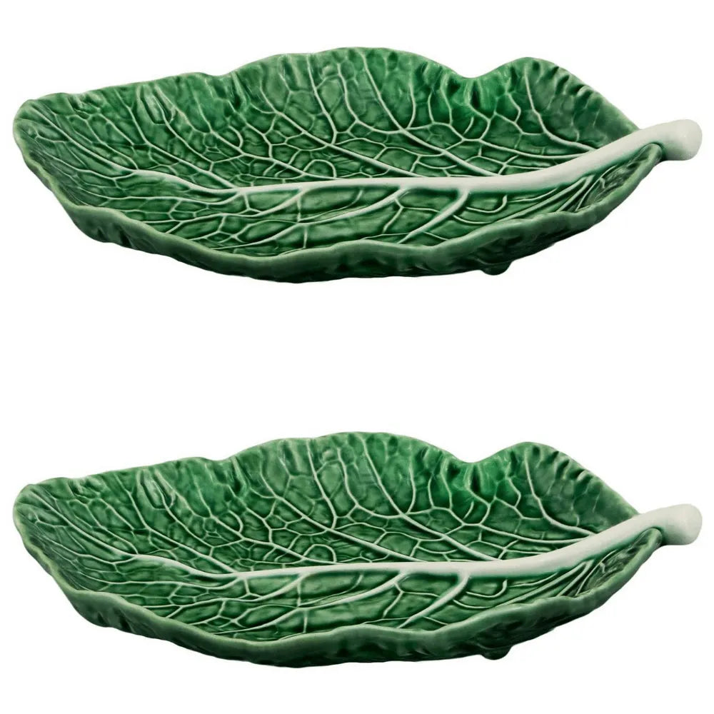 Bordallo Pinheiro Bordallo Pinheiro Cabbage Green Leaf Plate (Set of 2)