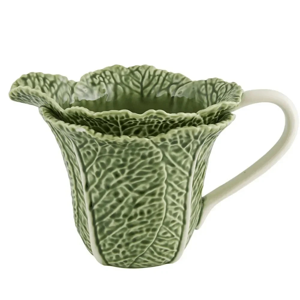 Cabbage Earthenware Pitcher in Green - The Mayfair Hall