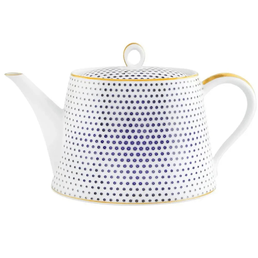 Constellation d'Or Tea Pot in White and Blue - The Mayfair Hall