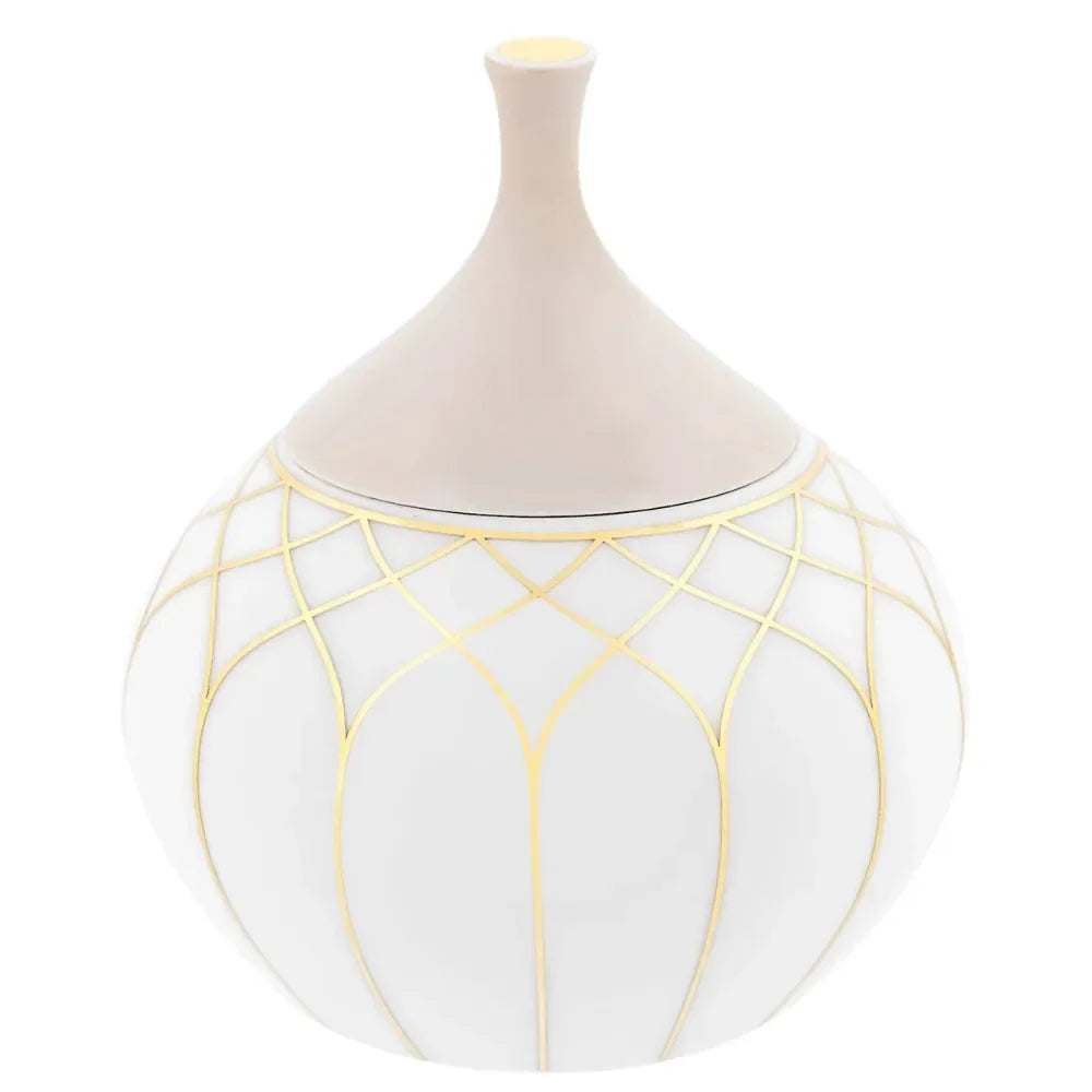 Terrace Porcelain Sugar Bowl in White and Gold - The Mayfair Hall