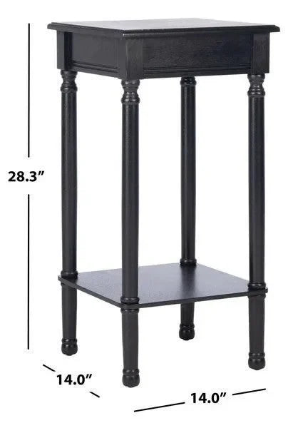 Tinsley Wood Accent Table in Black - The Mayfair Hall