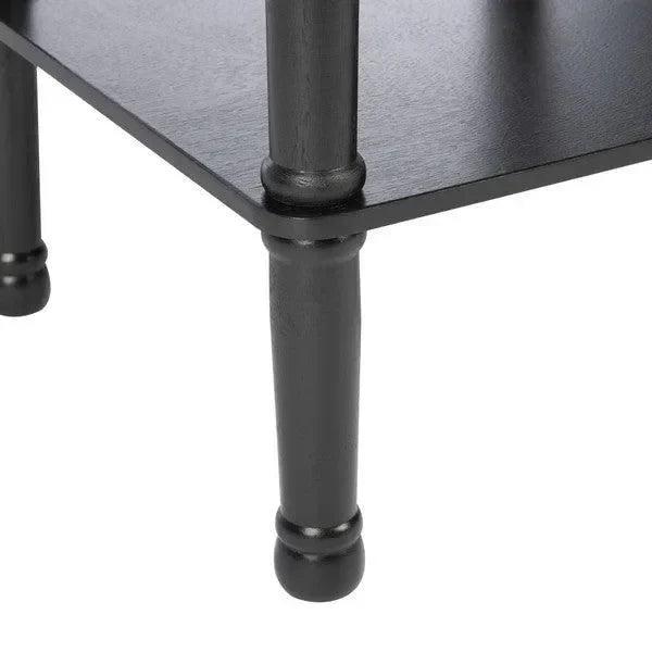 Tinsley Wood Accent Table in Black - The Mayfair Hall