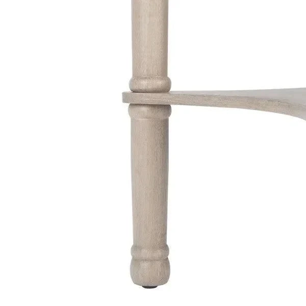 Tinsley Wood Round Accent Table in Greige - The Mayfair Hall