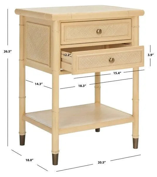 Ahab Bayur Wood Accent Table in Light Blonde - The Mayfair Hall