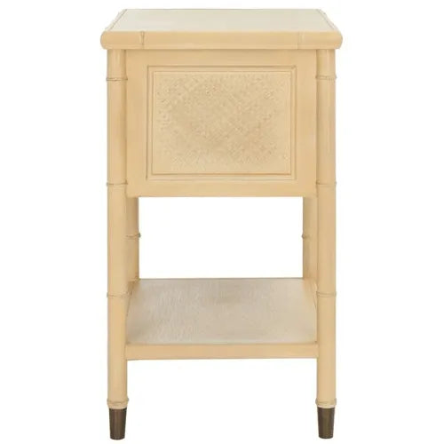 Safavieh Ahab Accent Table in Light Blonde with Chinoiserie-chic Style