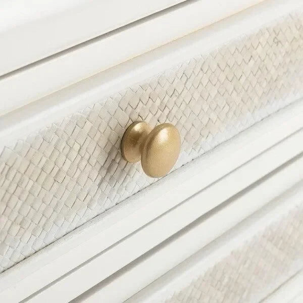 Ahab Bayur Wood Accent Table in White - The Mayfair Hall