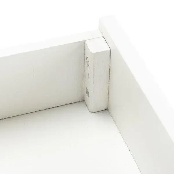 Ahab Bayur Wood Accent Table in White - The Mayfair Hall