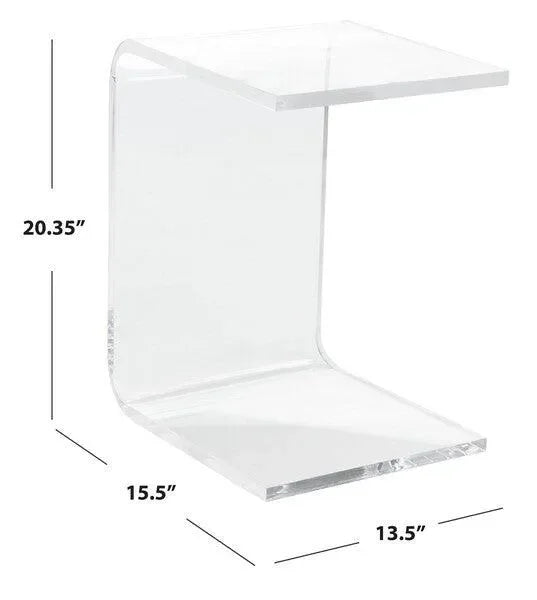 Upton Acrylic Side Table in Clear - The Mayfair Hall