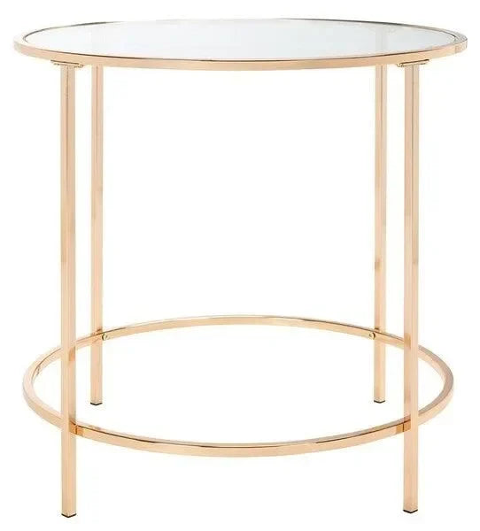 Kolby Iron Side Table in Gold Frame - The Mayfair Hall