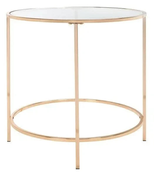 Kolby Iron Side Table in Gold Frame - The Mayfair Hall