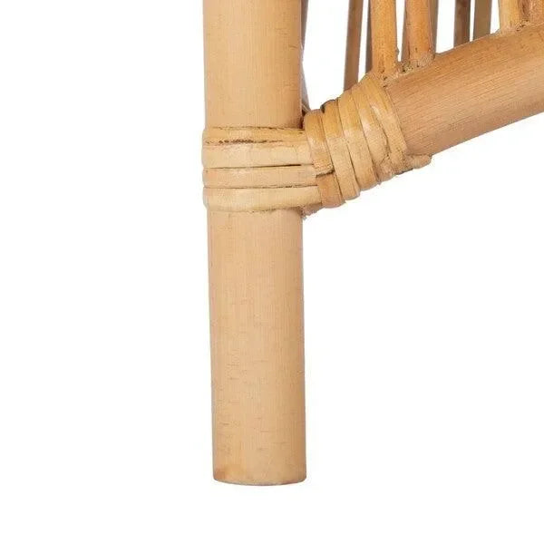 Erika Rattan Accent Chair in Natural with Cushion (Set of 2) - The Mayfair Hall